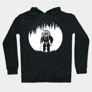 Bigfoot Native American Indian Hoodie